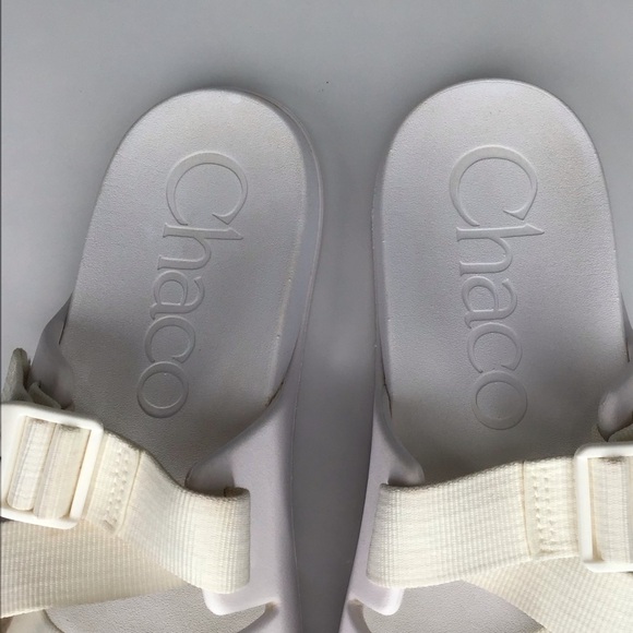 Chaco Chillos Slide Sandals in White Size 9. - Picture 8 of 10